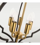 Hampton style pendant lamps - CosmoLight NASHVILLE pendant lamp P05179BK Black Gold - product 3