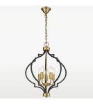 Hampton style pendant lamps - CosmoLight NASHVILLE pendant lamp P05179BK Black Gold - product 4