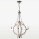 CosmoLight Lampa wisząca PORTLAND P04254NI WD Nikiel Drewniany 