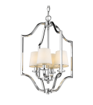 Hampton style pendant lamps - CosmoLight NEW YORK pendant lamp P04380CH-WH chrome - product 1