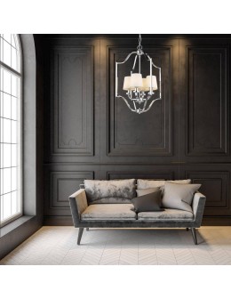 CosmoLight NEW YORK pendant lamp P04380CH-WH chrome - product 2