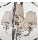 Hampton style pendant lamps - CosmoLight NEW YORK pendant lamp P04380CH-WH chrome - product 3