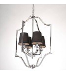 Hampton style pendant lamps - CosmoLight NEW YORK pendant lamp P04380CH-BK chrome - product 2