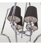 Hampton style pendant lamps - CosmoLight NEW YORK pendant lamp P04380CH-BK chrome - product 3
