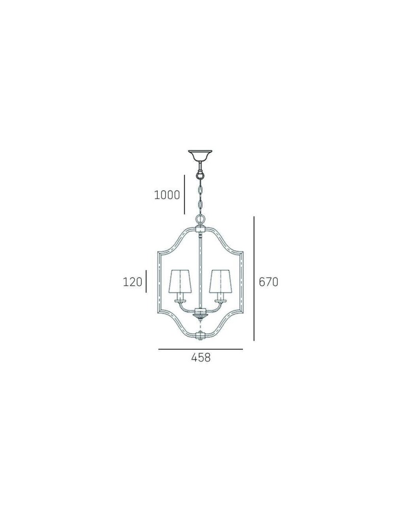 Hampton style pendant lamps - CosmoLight NEW YORK pendant lamp P04380CH-BK chrome - product kolory-swiatla.pl 4