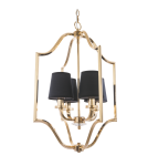 Hampton style pendant lamps - CosmoLight NEW YORK pendant lamp P04667AU-BK gold. - product 1