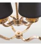 Hampton style pendant lamps - CosmoLight NEW YORK pendant lamp P04667AU-BK gold. - product 2