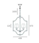 Hampton style pendant lamps - CosmoLight NEW YORK pendant lamp P04667AU-BK gold. - product 3