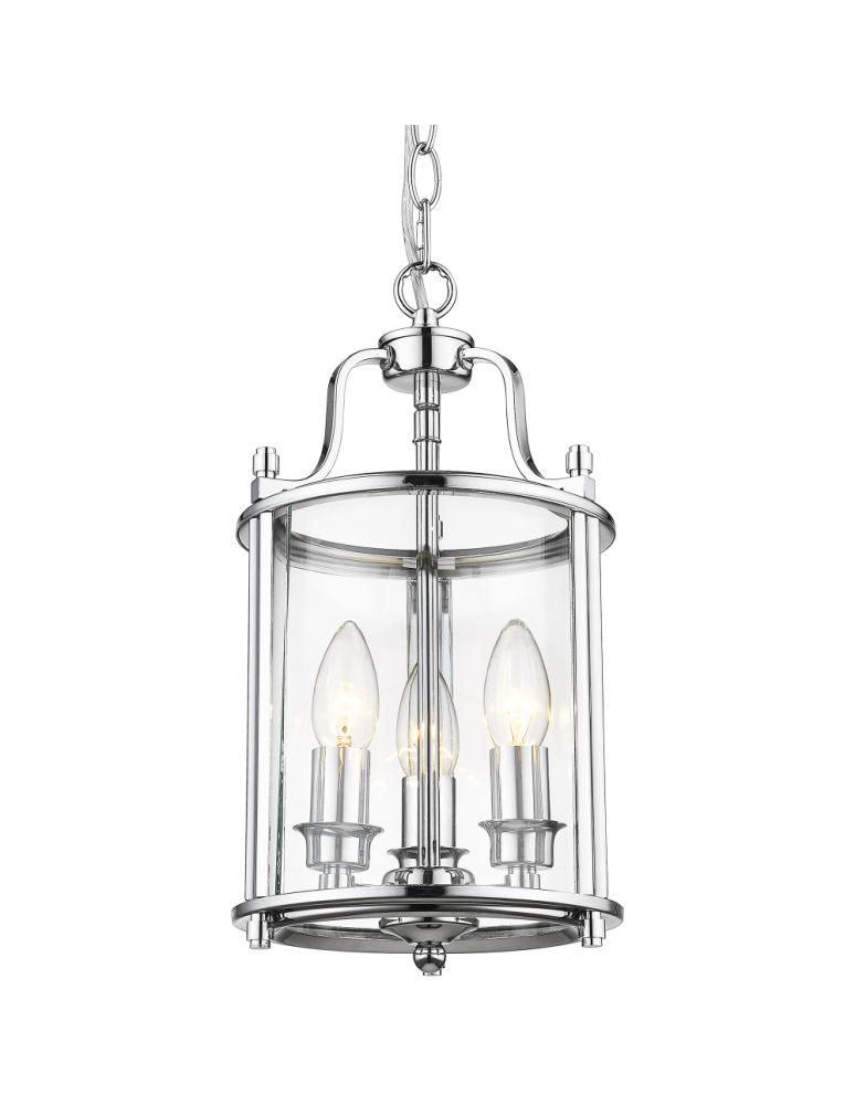 Hampton style pendant lamps - CosmoLight NEW YORK P03427CH Chrome pendant lamp  - product kolory-swiatla.pl 1