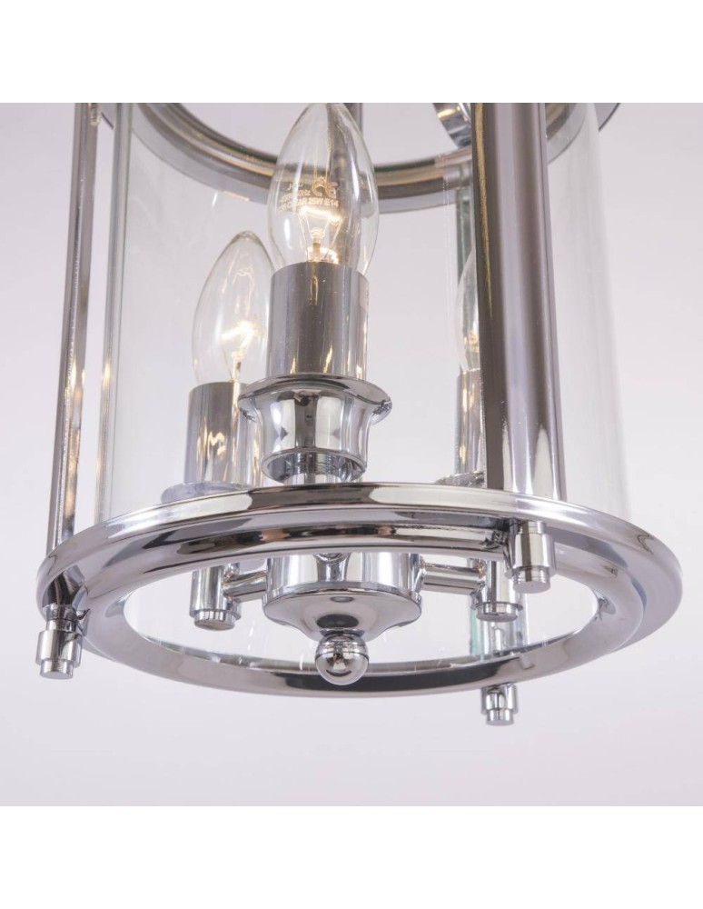 Hampton style pendant lamps - CosmoLight NEW YORK P03427CH Chrome pendant lamp  - product kolory-swiatla.pl 2