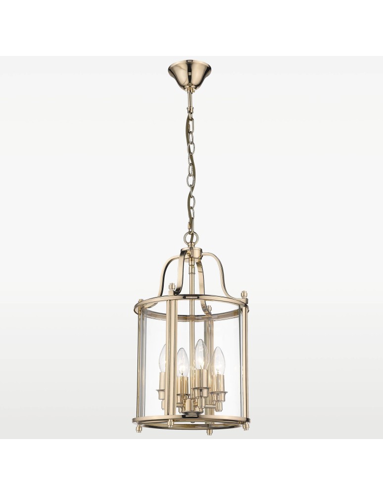 Hampton style pendant lamps - CosmoLight NEW YORK pendant lamp P04882AU Gold.  - product kolory-swiatla.pl 4