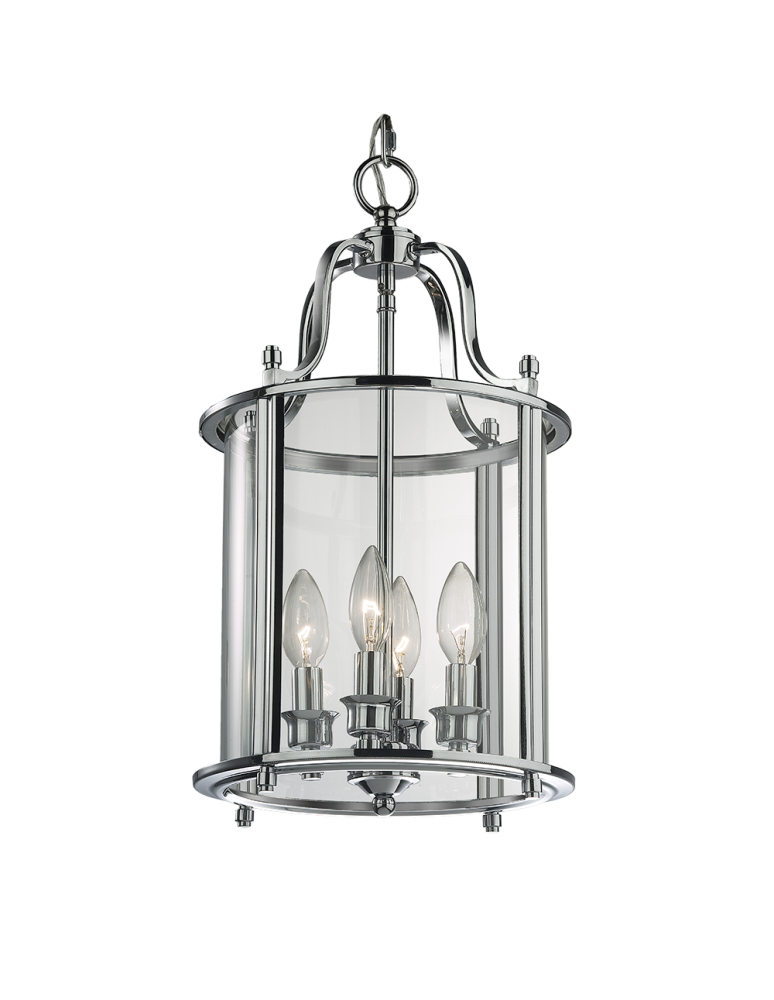 Hampton style pendant lamps - CosmoLight NEW YORK P04550CH Chrome pendant lamp  - product kolory-swiatla.pl 1