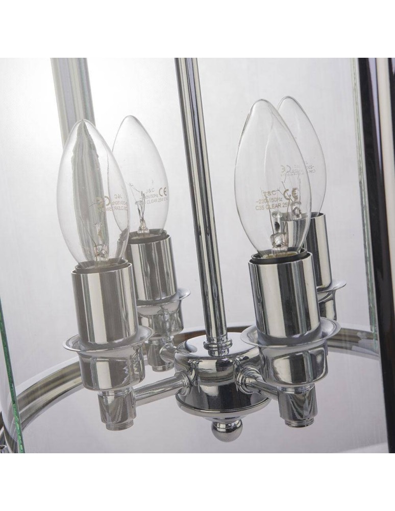 Hampton style pendant lamps - CosmoLight NEW YORK P04550CH Chrome pendant lamp  - product kolory-swiatla.pl 3