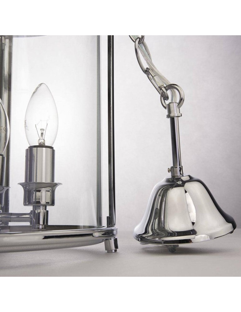 Hampton style pendant lamps - CosmoLight NEW YORK P04550CH Chrome pendant lamp  - product kolory-swiatla.pl 5