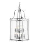Hampton style pendant lamps - CosmoLight NEW YORK pendant lamp P08434CH Chrome  - product 1
