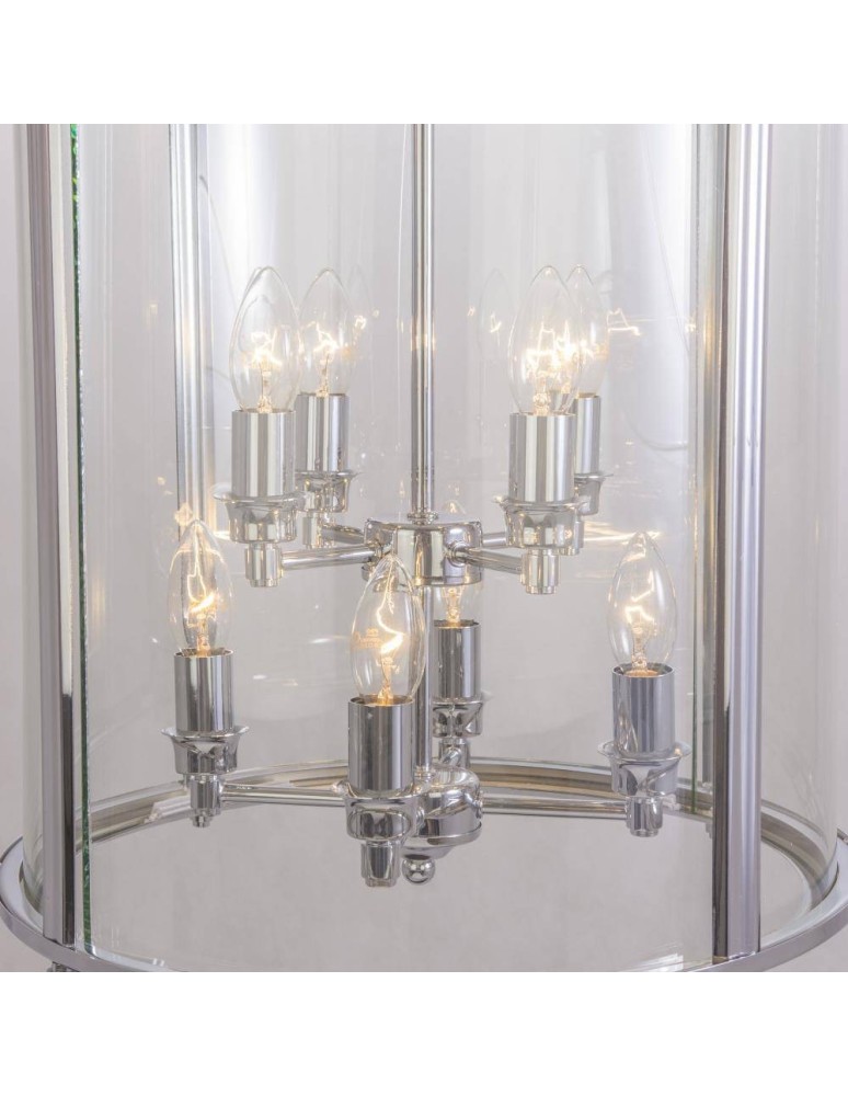 Hampton style pendant lamps - CosmoLight NEW YORK pendant lamp P08434CH Chrome  - product kolory-swiatla.pl 3