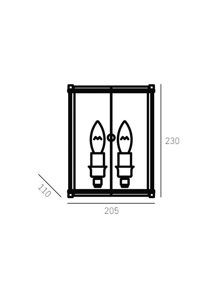 Hampton style wall lamps - CosmoLight NEW YORK wall lamp W02899CH Chrome.  - product kolory-swiatla.pl 3