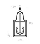 Geometric chandeliers - CosmoLight NEW YORK pendant lamp P04936CH Chrome  - product 3