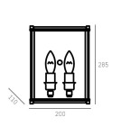 Hampton style wall lamps - CosmoLight NEW YORK wall lamp W02912CH Chrome.  - product 3