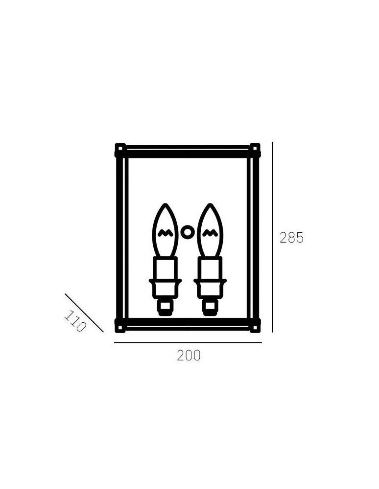 Hampton style wall lamps - CosmoLight NEW YORK wall lamp W02912CH Chrome.  - product kolory-swiatla.pl 3