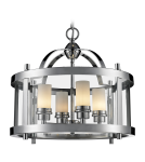 Hampton style pendant lamps - CosmoLight NEW YORK pendant lamp P04567CH Chrome  - product 1