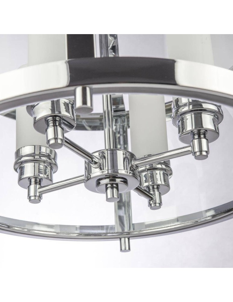 Hampton style pendant lamps - CosmoLight NEW YORK pendant lamp P04567CH Chrome  - product kolory-swiatla.pl 2