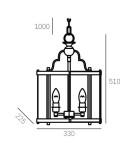 Hampton style pendant lamps - CosmoLight NEW YORK P03943CH Chrome pendant lamp  - product 4