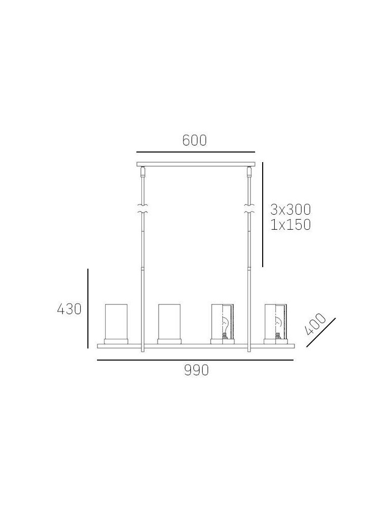 Chandeliers - CosmoLight MIAMI pendant lamp P08018CH Chrome  - product kolory-swiatla.pl 4