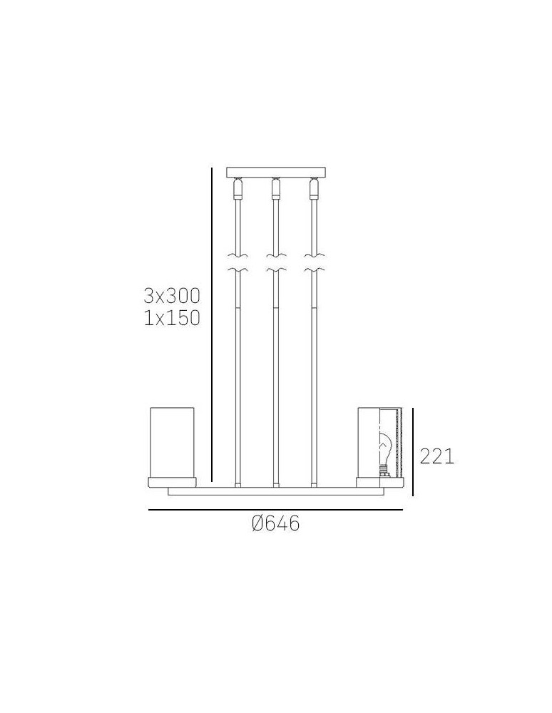 Chandeliers - CosmoLight MIAMI pendant lamp P06998CH Chrome  - product kolory-swiatla.pl 3