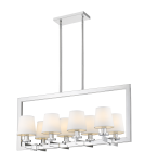 Geometric chandeliers - CosmoLight LONDON pendant lamp P08038CH-WH black - product 1