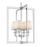 Hampton style pendant lamps - CosmoLight LONDON pendant lamp P04021CH-WH chrome - product 1