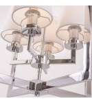 Hampton style pendant lamps - CosmoLight LONDON pendant lamp P04021CH-WH chrome - product 2