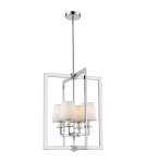 Hampton style pendant lamps - CosmoLight LONDON pendant lamp P04021CH-WH chrome - product 4