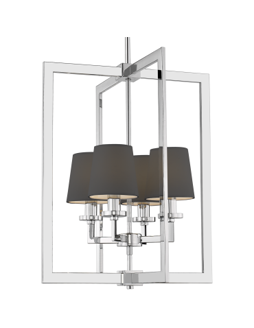 CosmoLight LONDON pendant lamp P04021WH-BK chrome