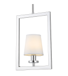 Hampton style pendant lamps - CosmoLight LONDON pendant lamp P01007CH-WH chrome - product 1