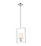 Hampton style pendant lamps - CosmoLight LONDON pendant lamp P01007CH-WH chrome - product 2