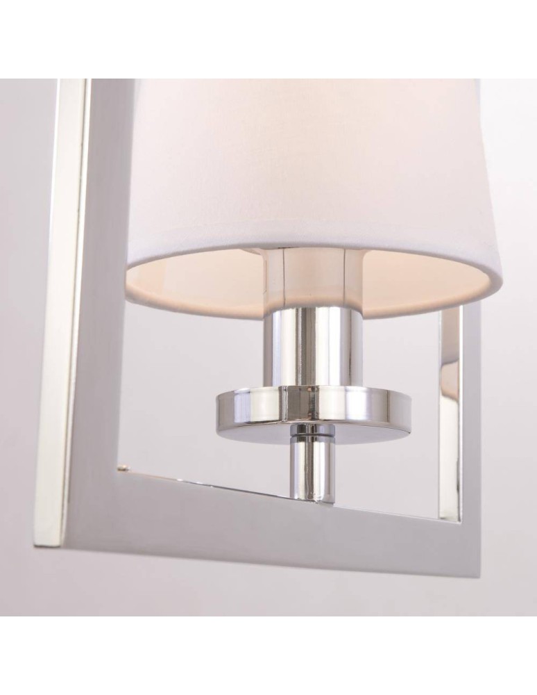Hampton style pendant lamps - CosmoLight LONDON pendant lamp P01007CH-WH chrome - product kolory-swiatla.pl 4