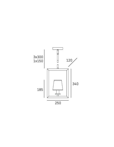 CosmoLight LONDON pendant lamp P01007CH-BK chrome - product 2