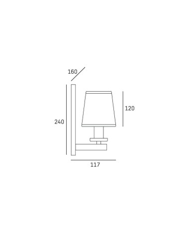 CosmoLight Kinkiet LONDON W01014CH-BK chrom - produkt 2