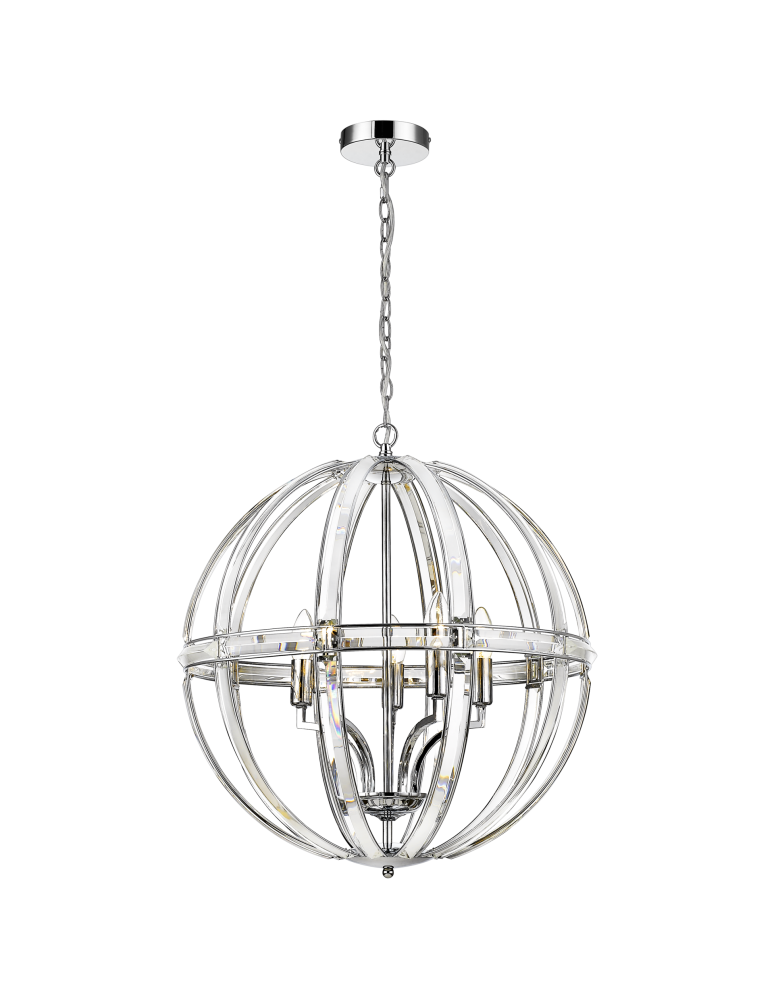 Chandeliers - CosmoLight ORLANDO P05735CH Chrome pendant lamp  - product kolory-swiatla.pl 1
