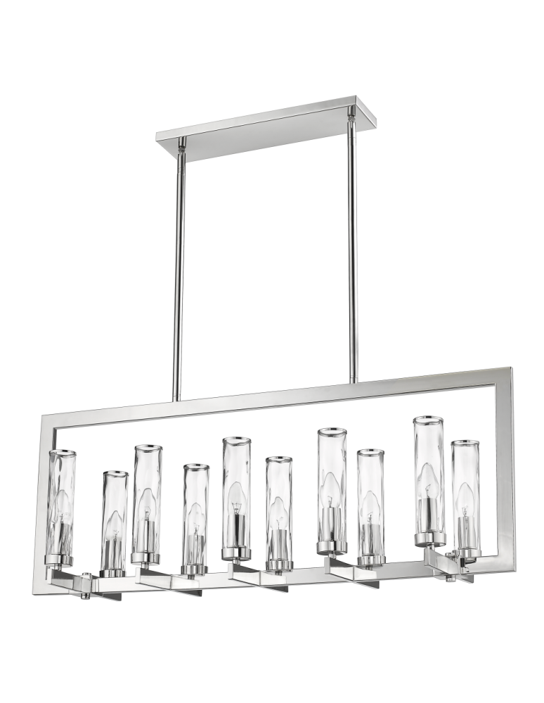 Geometric chandeliers - CosmoLight OXFORD P10069NI Nickel Pendant Lamp  - product kolory-swiatla.pl 1