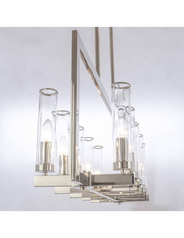 Geometric chandeliers - CosmoLight OXFORD P10069NI Nickel Pendant Lamp  - product kolory-swiatla.pl 3