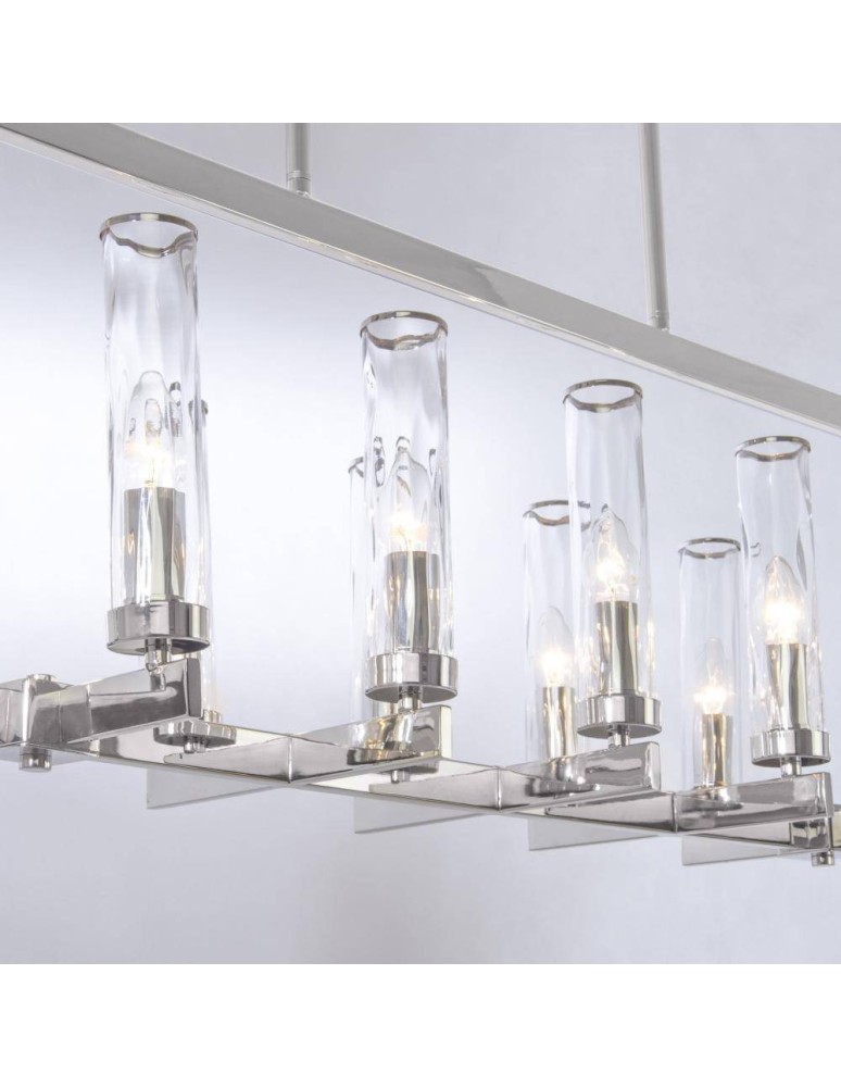 Geometric chandeliers - CosmoLight OXFORD P10069NI Nickel Pendant Lamp  - product kolory-swiatla.pl 4