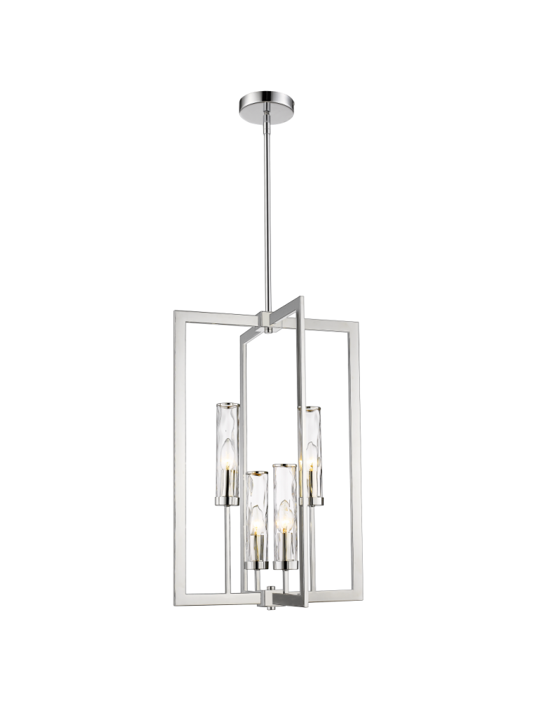 Geometric chandeliers - CosmoLight OXFORD pendant lamp P04052NI Nickel  - product kolory-swiatla.pl 2