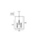 Geometric chandeliers - CosmoLight OXFORD pendant lamp P04052NI Nickel  - product 6