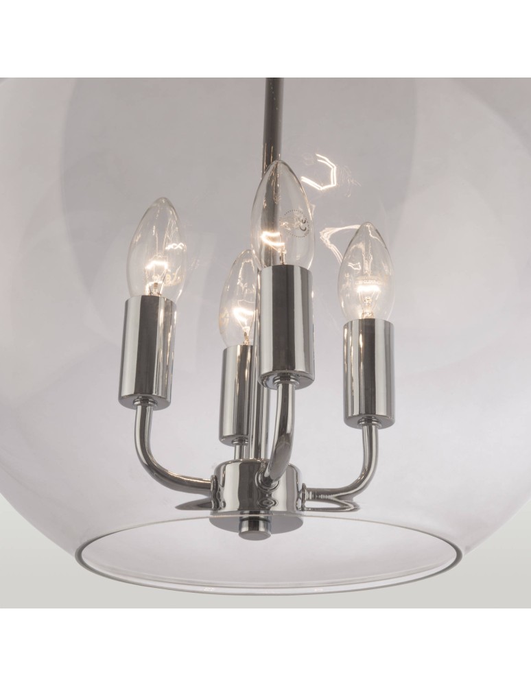 Pendant lamps - CosmoLight PRAGUE pendant lamp P04974CH Chrome  - product kolory-swiatla.pl 2