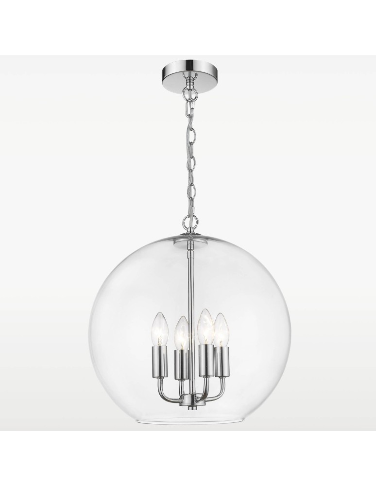Pendant lamps - CosmoLight PRAGUE pendant lamp P04974CH Chrome  - product kolory-swiatla.pl 3