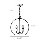 Pendant lamps - CosmoLight PRAGUE pendant lamp P04974CH Chrome  - product 4