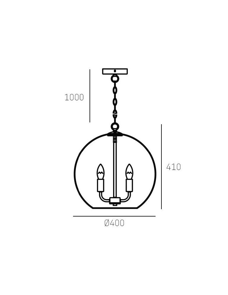 Pendant lamps - CosmoLight PRAGUE pendant lamp P04974CH Chrome  - product kolory-swiatla.pl 4