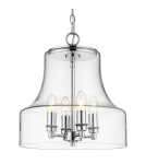 Hampton style pendant lamps - CosmoLight PRAGUE pendant lamp P04458CH Chrome  - product 1